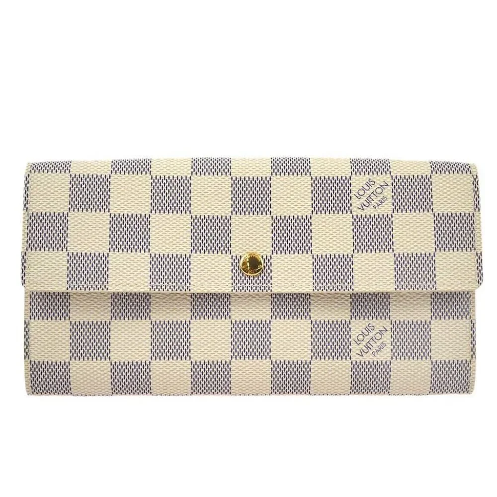 Louis Vuitton Damier Azur Portofeuil Sara Coin Purse Wallet - Picture 1 of 7